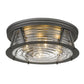 Z-Lite Cape Harbor 20" 4-Light Bronze Flush Mount Lighting With Clear Glass Shade