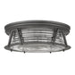 Z-Lite Cape Harbor 20" 4-Light Bronze Flush Mount Lighting With Clear Glass Shade