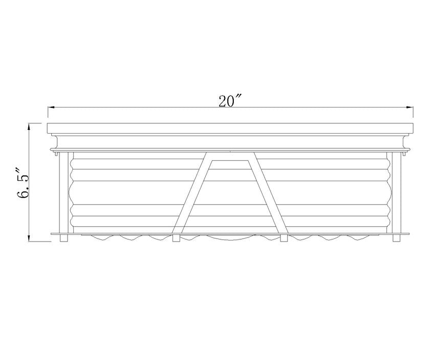 Z-Lite Cape Harbor 20" 4-Light Bronze Flush Mount Lighting With Clear Glass Shade