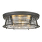 Z-Lite Cape Harbor 20" 4-Light Bronze Flush Mount Lighting With Clear Glass Shade