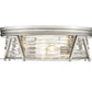 Z-Lite Cape Harbor 20" 4-Light Brushed Nickel Flush Mount Lighting With Clear Glass Shade