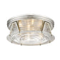 Z-Lite Cape Harbor 20" 4-Light Brushed Nickel Flush Mount Lighting With Clear Glass Shade