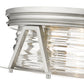 Z-Lite Cape Harbor 20" 4-Light Brushed Nickel Flush Mount Lighting With Clear Glass Shade