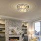 Z-Lite Cape Harbor 20" 4-Light Brushed Nickel Flush Mount Lighting With Clear Glass Shade