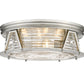 Z-Lite Cape Harbor 20" 4-Light Brushed Nickel Flush Mount Lighting With Clear Glass Shade