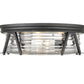 Z-Lite Cape Harbor 20" 4-Light Matte Black Flush Mount Lighting With Clear Glass Shade