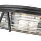 Z-Lite Cape Harbor 20" 4-Light Matte Black Flush Mount Lighting With Clear Glass Shade