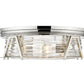 Z-Lite Cape Harbor 20" 4-Light Polished Nickel Flush Mount Lighting With Clear Glass Shade