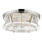 Z-Lite Cape Harbor 20" 4-Light Polished Nickel Flush Mount Lighting With Clear Glass Shade