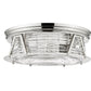 Z-Lite Cape Harbor 20" 4-Light Polished Nickel Flush Mount Lighting With Clear Glass Shade