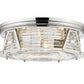 Z-Lite Cape Harbor 20" 4-Light Polished Nickel Flush Mount Lighting With Clear Glass Shade