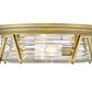 Z-Lite Cape Harbor 20" 4-Light Rubbed Brass Flush Mount Lighting With Clear Glass Shade