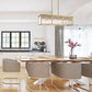 Z-Lite Carnaby 12" 10-Light Modern Gold Steel and Clear Ribbed Glass Shade Linear Chandelier