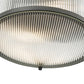 Z-Lite Carnaby 13" 2-Light Matte Black Steel and Clear Ribbed Glass Shade Flush Mount Lighting