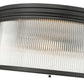 Z-Lite Carnaby 18" 4-Light Matte Black Steel and Clear Ribbed Glass Shade Flush Mount Lighting