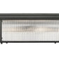 Z-Lite Carnaby 18" 4-Light Matte Black Steel and Clear Ribbed Glass Shade Squared Shape Flush Mount Lighting