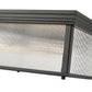 Z-Lite Carnaby 18" 4-Light Matte Black Steel and Clear Ribbed Glass Shade Squared Shape Flush Mount Lighting