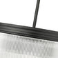 Z-Lite Carnaby 18" 5-Light Matte Black Steel and Clear Ribbed Glass Shade Pendant Light