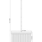 Z-Lite Carnaby 18" 5-Light Matte Black Steel and Clear Ribbed Glass Shade Pendant Light