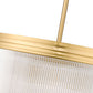 Z-Lite Carnaby 18" 5-Light Modern Gold Steel and Clear Ribbed Glass Shade Pendant Light