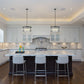 Z-Lite Carnaby 24" 6-Light Matte Black Steel and Clear Ribbed Glass Shade Chandelier