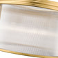 Z-Lite Carnaby 24" 6-Light Modern Gold Steel and Clear Ribbed Glass Shade Chandelier