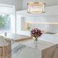 Z-Lite Carnaby 24" 6-Light Modern Gold Steel and Clear Ribbed Glass Shade Chandelier