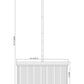 Z-Lite Carnaby 24" 6-Light Modern Gold Steel and Clear Ribbed Glass Shade Chandelier