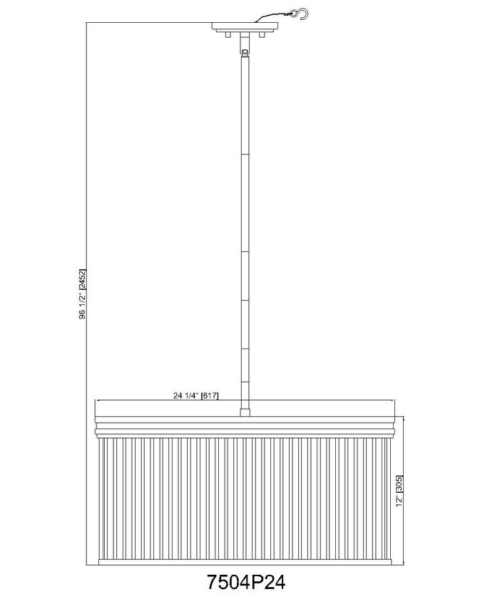 Z-Lite Carnaby 24" 6-Light Modern Gold Steel and Clear Ribbed Glass Shade Chandelier