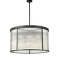 Z-Lite Carnaby 32" 9-Light Matte Black Steel and Clear Ribbed Glass Shade Chandelier