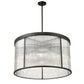 Z-Lite Carnaby 32" 9-Light Matte Black Steel and Clear Ribbed Glass Shade Chandelier