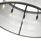Z-Lite Carnaby 32" 9-Light Matte Black Steel and Clear Ribbed Glass Shade Chandelier