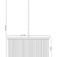 Z-Lite Carnaby 32" 9-Light Matte Black Steel and Clear Ribbed Glass Shade Chandelier