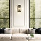 Z-Lite Carnaby 5" 2-Light Matte Black Steel and Clear Ribbed Glass Shade Wall Sconce