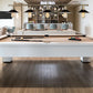 Z-Lite Casa 8" 5-Light Brushed Nickel Island Light With Matte Black Steel Shade