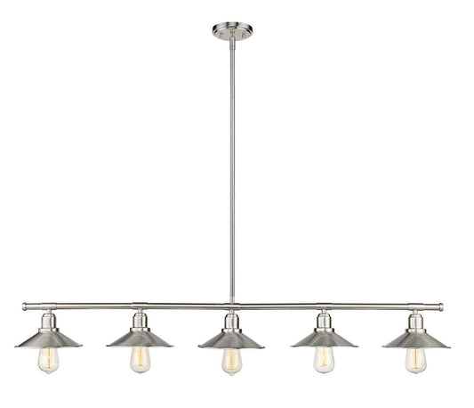 Z-Lite Casa 8" 5-Light Brushed Nickel Steel Island Light