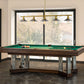 Z-Lite Casa 8" 5-Light Factory Brass Island Light With Brushed Nickel Steel Shade