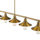 Z-Lite Casa 8" 5-Light Factory Brass Steel Island Light