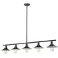 Z-Lite Casa 8" 5-Light Matte Black Steel Island Light