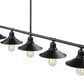 Z-Lite Casa 8" 5-Light Matte Black Steel Island Light