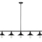 Z-Lite Casa 8" 5-Light Matte Black Steel Island Light