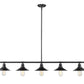 Z-Lite Casa 8" 5-Light Matte Black Steel Island Light