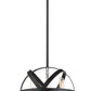Z-Lite Cavallo 12" 3-Light Hammered Black and Chrome Steel Pendant Light