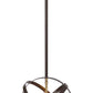 Z-Lite Cavallo 12" 3-Light Hammered Black and Olde Brass Steel Pendant Light