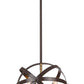 Z-Lite Cavallo 12" 3-Light Hammered Black and Olde Brass Steel Pendant Light