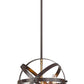 Z-Lite Cavallo 12" 3-Light Hammered Black and Olde Brass Steel Pendant Light