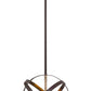 Z-Lite Cavallo 12" 3-Light Hammered Black and Olde Brass Steel Pendant Light
