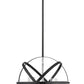 Z-Lite Cavallo 18" 5-Light Hammered Black and Chrome Steel Pendant Light