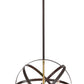 Z-Lite Cavallo 18" 5-Light Hammered Black and Olde Brass Steel Pendant Light