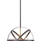 Z-Lite Cavallo 18" 5-Light Hammered Black and Olde Brass Steel Pendant Light